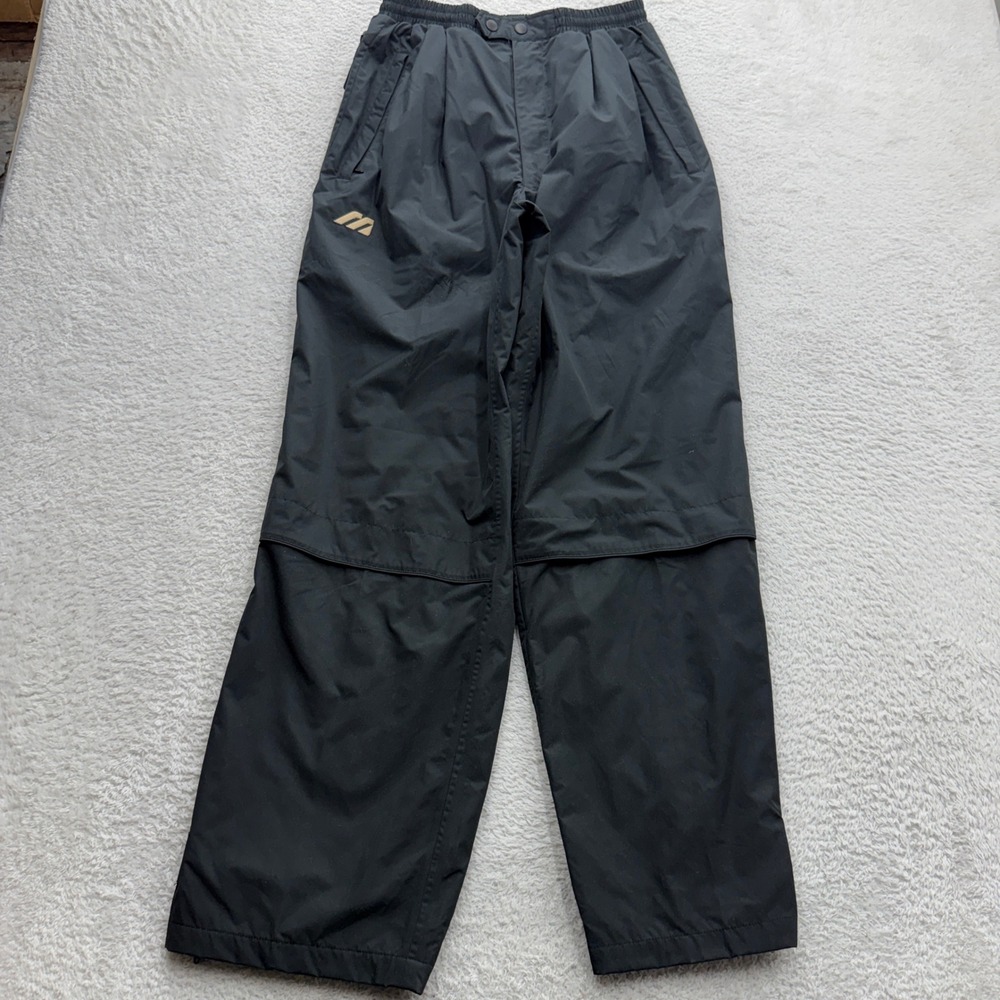 Mizuno Mens Performance‎ Wear Golf Track Pants Black Mesh Lined Snap Waist Small